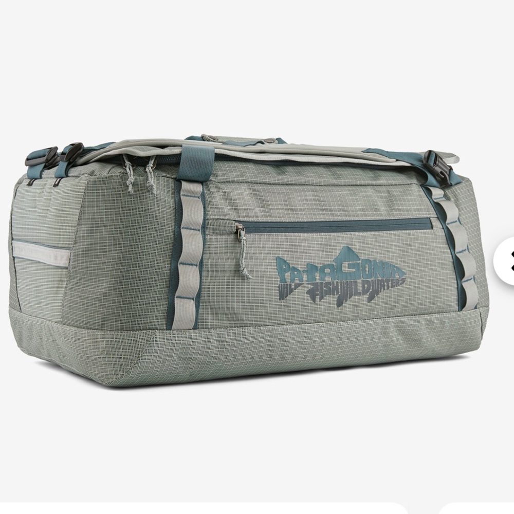 NWT Patagonia Black Hole Duffle 55L Wild Waterline Sleet Green gray